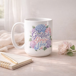 Caneca De Café Hortênsia: A Gratidão Cresce Aqui
