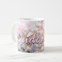 Caneca De Café Hortênsias brancas românticas rendadas rosas Madri