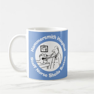 Caneca De Café Hospital, Clínica ou Cirurgia com Nome de Enferme