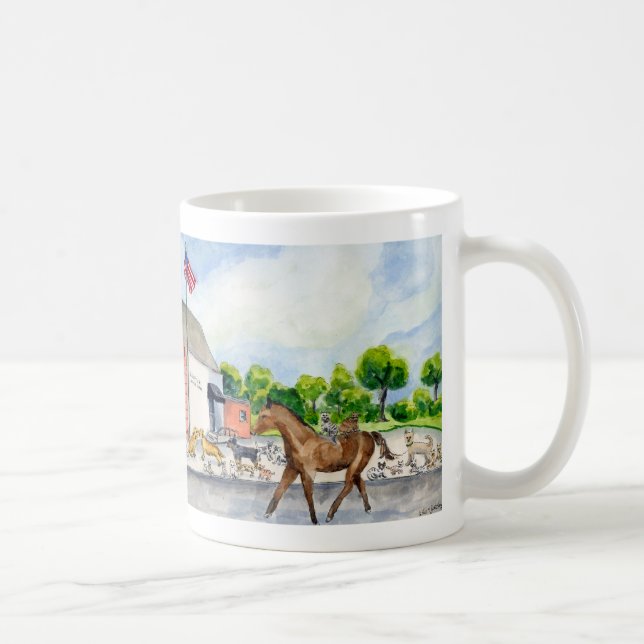 Caneca De Café hospital de animais pequeno do ellicott, revisado (Direita)