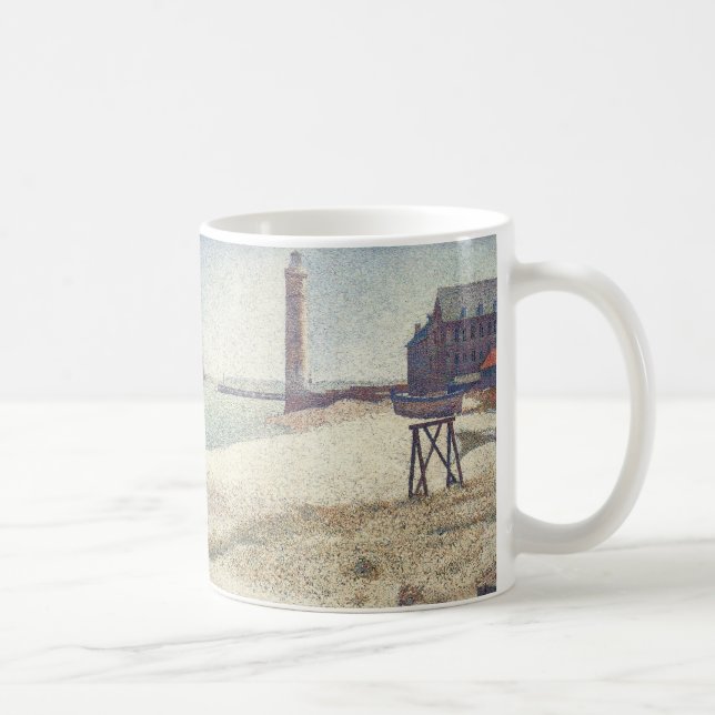 Caneca De Café Hospital e Farol, Honfleur, de Georges Seurat (Direita)
