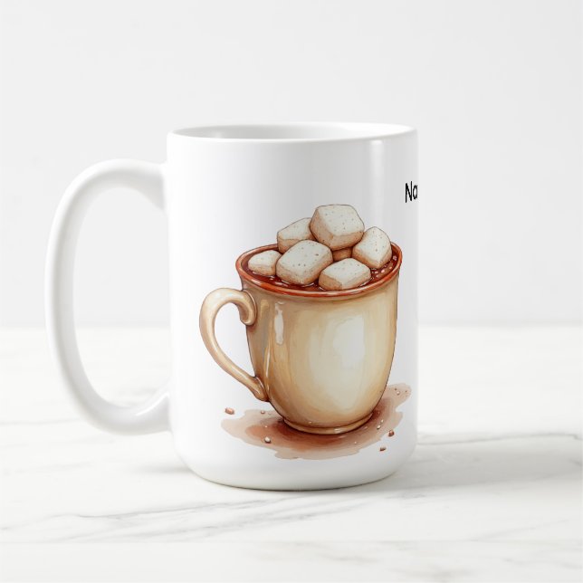 Caneca De Café Hot Chocolate Marshmallow Mug on a Mug (Esquerda)