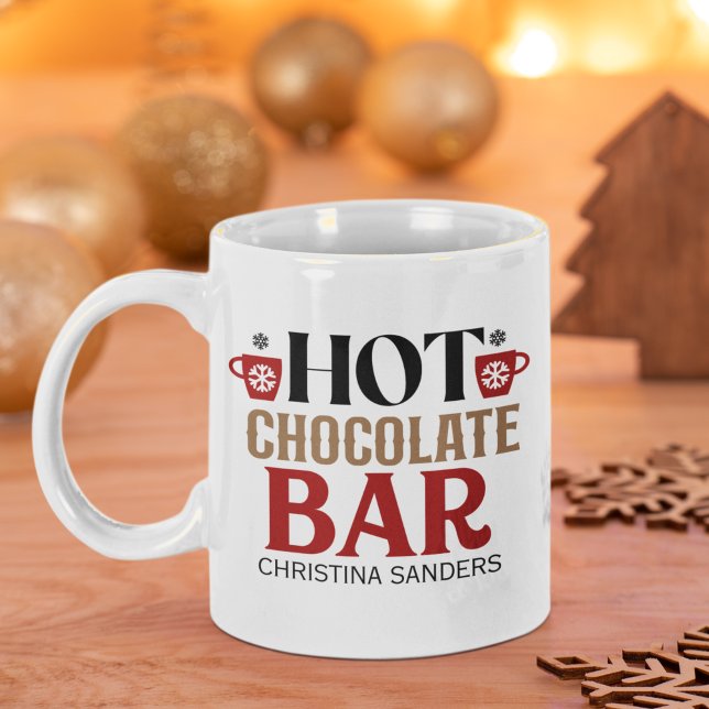 Caneca De Café Hot Cocoa Bar Funny Christmas (Criador carregado)