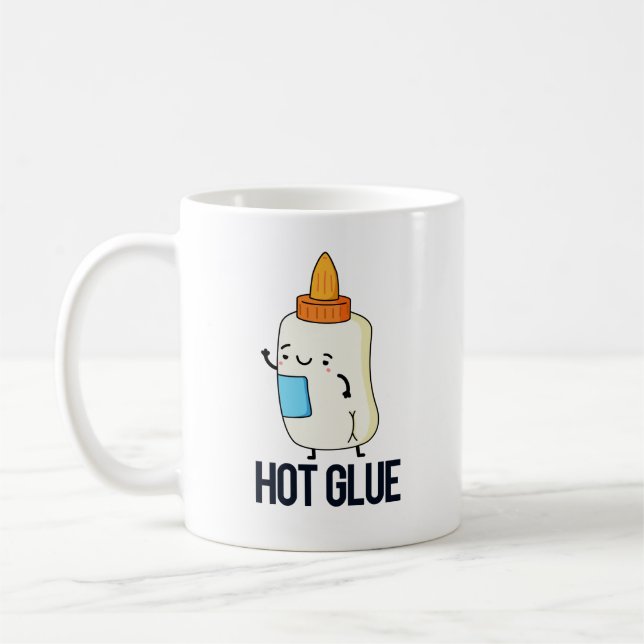 Caneca De Café Hot Glue Funny Pun (Esquerda)