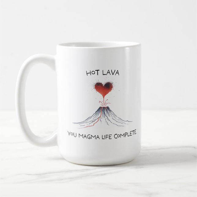 Caneca De Café Hot Lava/U Magma Life Complete (Vida útil do magma (Esquerda)