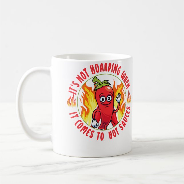 Caneca De Café Hot Spicy Food Eater Pepper Lover Piquant Eating (Esquerda)