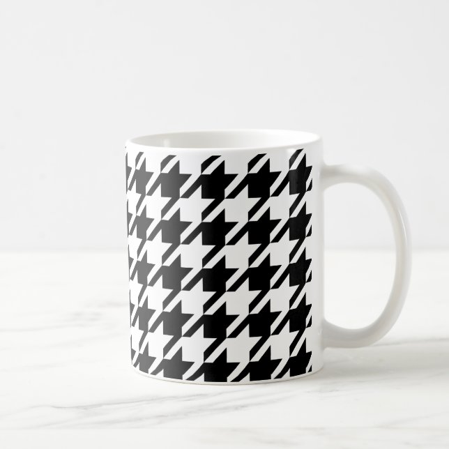 Caneca De Café Houndstooth Large Classtern Coffee Mug (Direita)