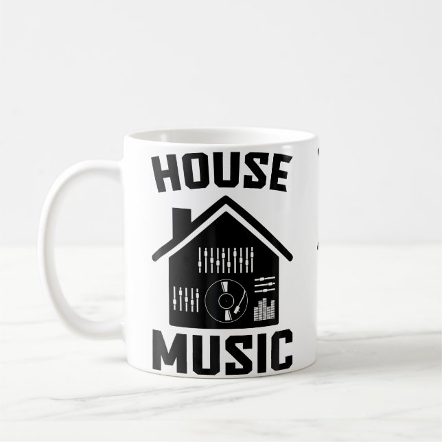 Caneca De Café House Music Edm Rave Dj House (Esquerda)