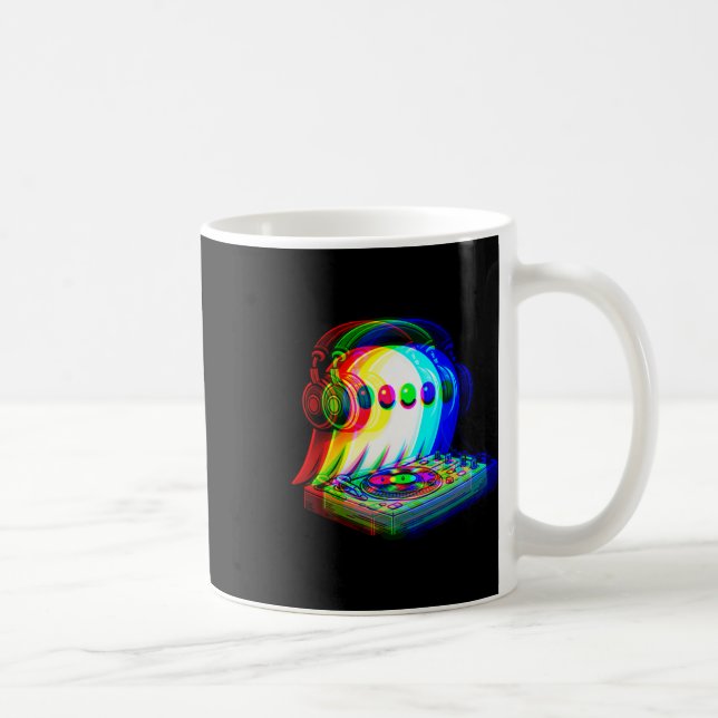 Caneca De Café House Music Ghost Dj Illusion Óptica Edm Hallowee (Direita)