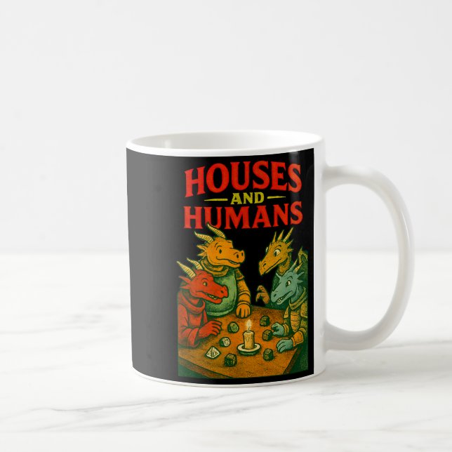 Caneca De Café Houses And Humans Gaming Funny Rpg Gamer Men Boys  (Direita)