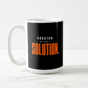 Caneca De Café Houston Nós Temos uma Solução Futebol Laranja
