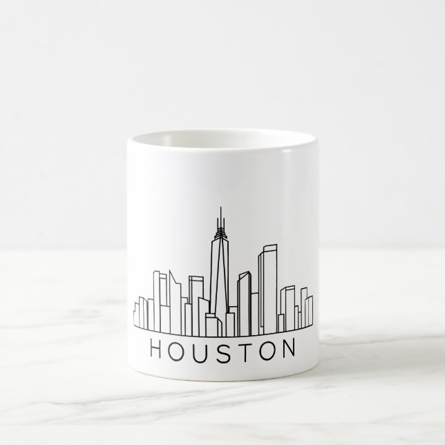 Caneca De Café Houston Skyline - Design de paisagem urbana (Centro)