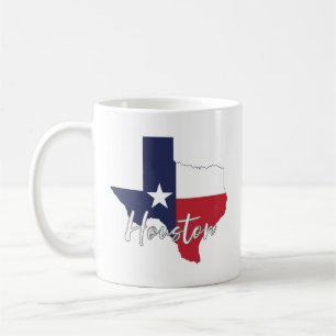 Caneca De Café Houston, Texas Flag Map