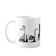 Houston, Texas Skyline, Black - Line Art