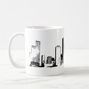 Caneca De Café Houston, Texas Skyline, Black - Line Art