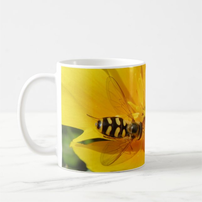 Caneca De Café Hoverfly e Flor Mug (Esquerda)
