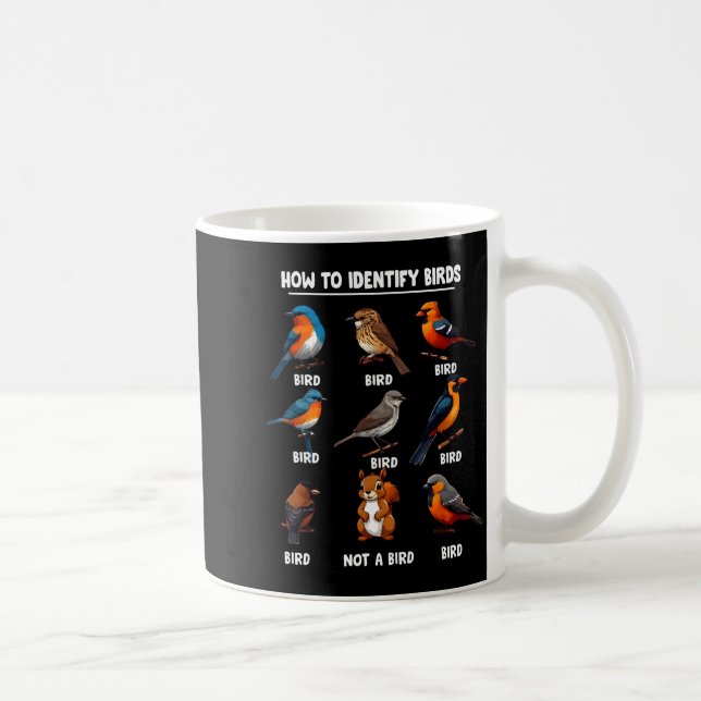 Caneca De Café How To Identify Birds Funny Birds Identification B (Direita)