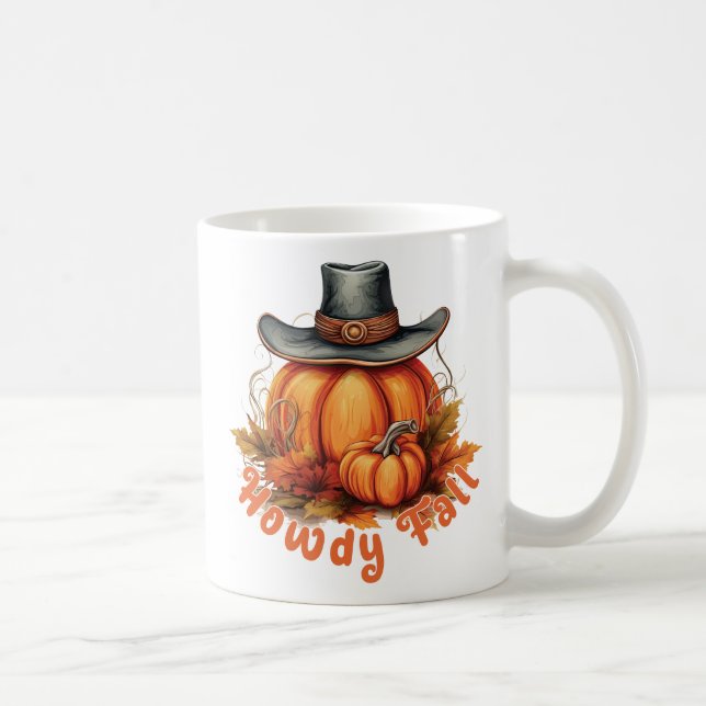 Caneca De Café Howdy Fall - Rustic Autumn Vibes (Direita)