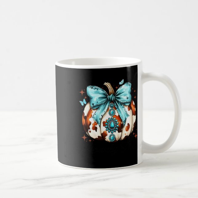 Caneca De Café Howdy Fall Western Coquette Arco Pumpkin Halloween (Direita)