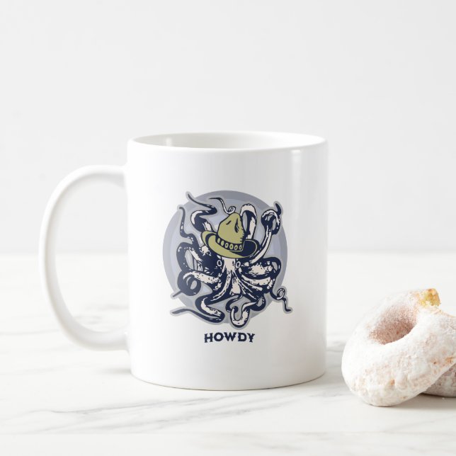 Caneca De Café Howdy Friendly Octopus Mug (Com Donut)