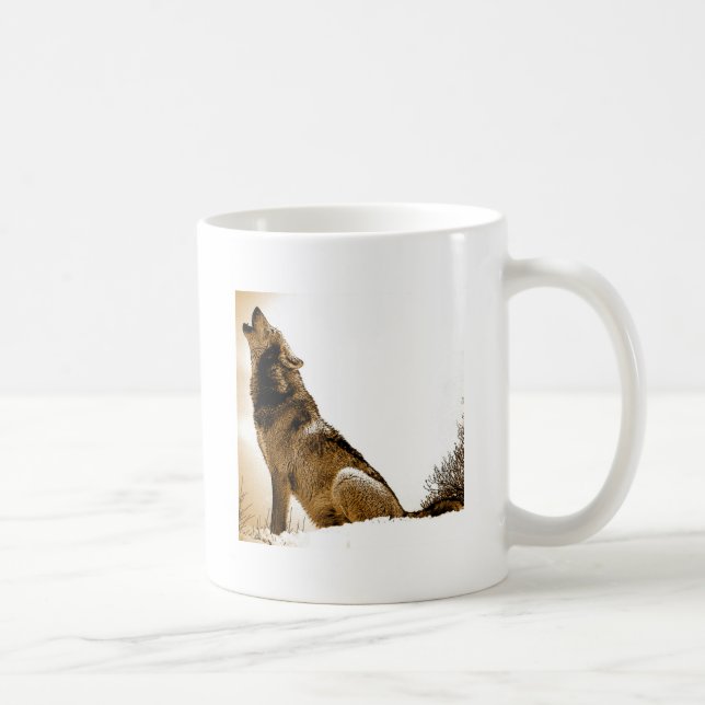 Caneca De Café Howling Wolf (Direita)