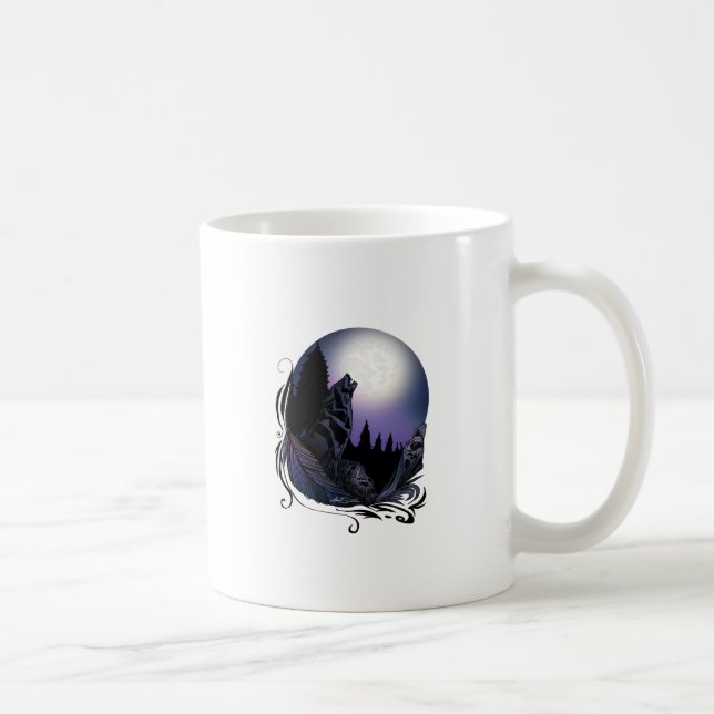 Caneca De Café Howling Wolf (Signature Design) (Direita)