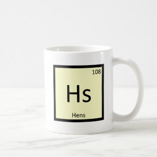 Caneca De Café Hs - Química de Galinhas Símbolo de Elemento da Ta