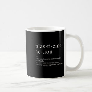 Caneca De Café Hu de Suporte Minimalista à Definição de Ação Plas
