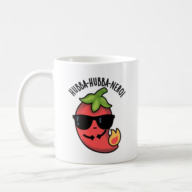 Caneca De Café Hubba-hubba-nero Funny Habanero Pun (Esquerda)