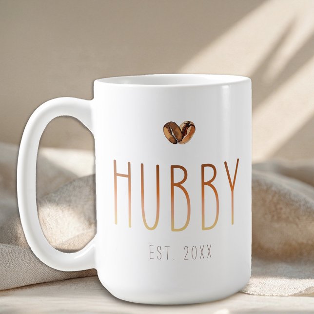Caneca De Café Hubby Est Coffee Mug Love Is Brewing Wedding Gift (Hubby Mug)
