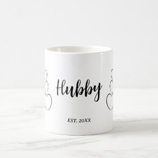 Caneca De Café "Hubby". Minimalista
