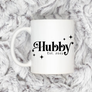 Caneca De Café Hubby no último ano qualquer fonte retrorativa ele