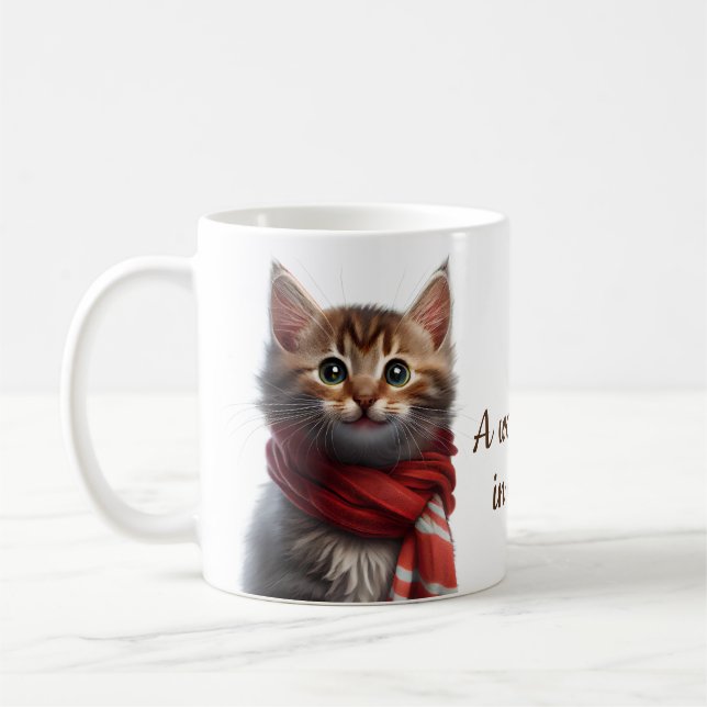 Caneca De Café Hug Quente De Gatinho (Esquerda)