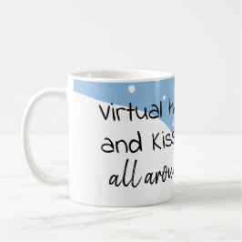 Caneca De Café Hugs e Kisses virtuais em todos os lugares