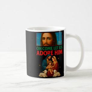 Caneca De Café Hugvyn Natal Natividade Jesus Oh Venha Vamos Adora