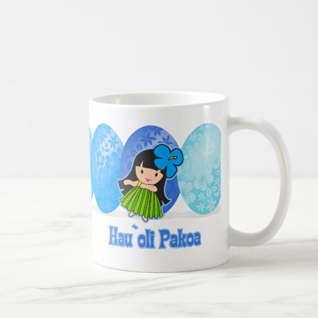 Caneca De Café Hula Girl Easter Ovogs (Direita)
