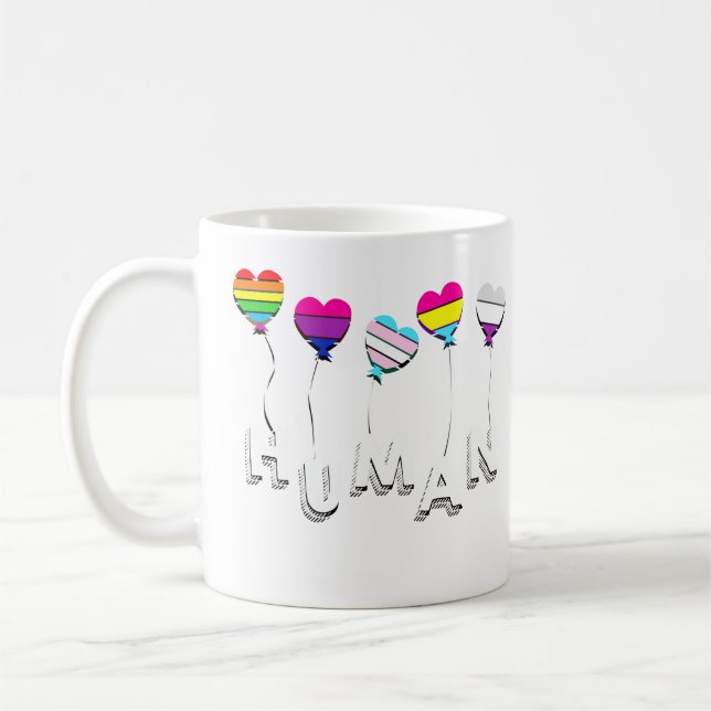 Caneca De Café Humano - Lésbica Gay - Transexual Transexual Bisse (Esquerda)