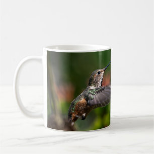 Caneca De Café Hummingbird com Flores - Foto da Vida Selvagem