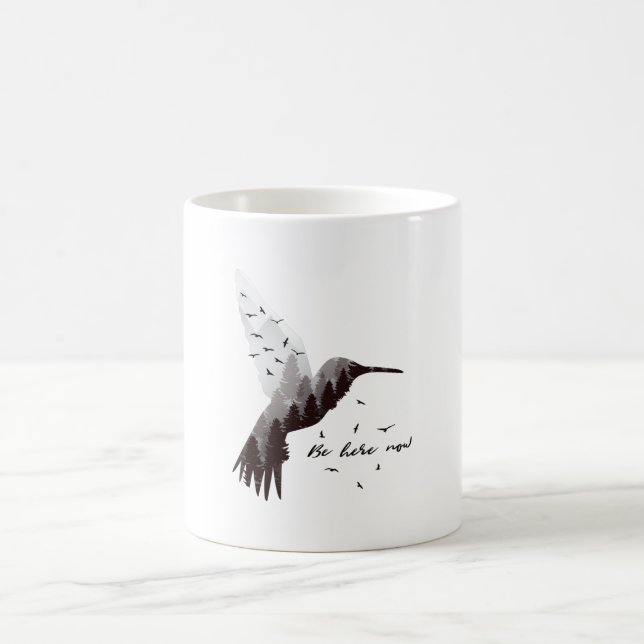 Caneca De Café Hummingbird com Floresta (Centro)