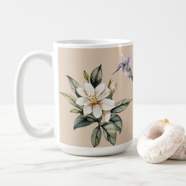 Caneca De Café Hummingbird e Jasmine (Com Donut)