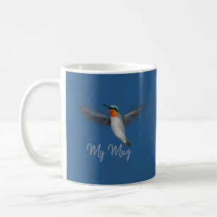 Caneca De Café Hummingbird Ilustrado e Minúsculo Personalizado