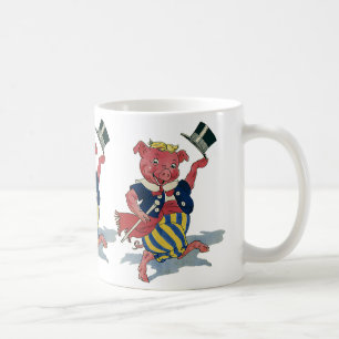 Caneca De Café Humor Antigo, Porco Dançante Feliz e Fofo Dança