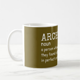 Caneca De Café Humor Arquivista - Definição Engraçada de Trabalho