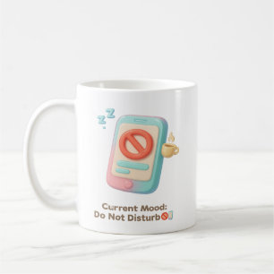 Caneca De Café Humor atual: não perturbar a arte telefônica