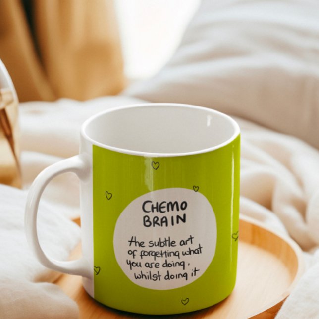 Caneca De Café Humor com cancer de Chemo Brain (Criador carregado)