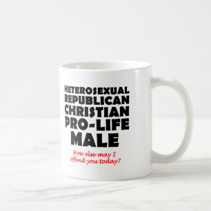 Caneca De Café Humor Cristão de Mug, Masculino Republicano Ofens