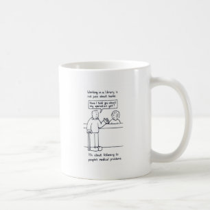 Caneca De Café Humor da biblioteca, cliente dos desenhos animados