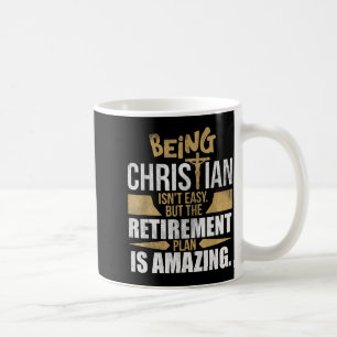 Caneca De Café Humor da Fé Cristã Plano de Aposentadoria Céu Amaz