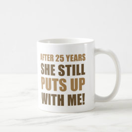 Caneca De Café Humor de 25 no Aniversário