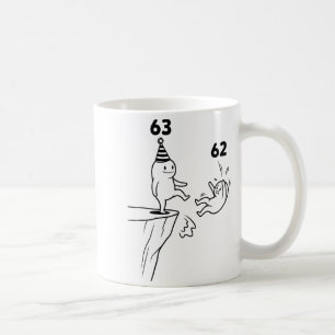 Caneca De Café Humor de Aniversário de Crianças 63 Anos 63º Festa